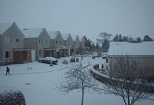 Keppel Road, home to Colin Beveridge, seen on a winter day in February 2000.